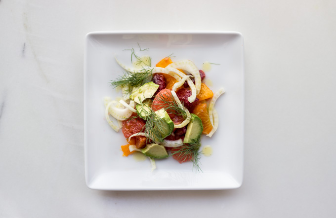 Citrus salad plate